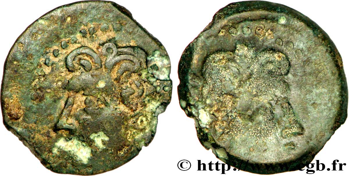 GALLIA - BITURIGES CUBI (Area of Bourges) Bronze ABVDOS ou associé, incus - de Levroux XF