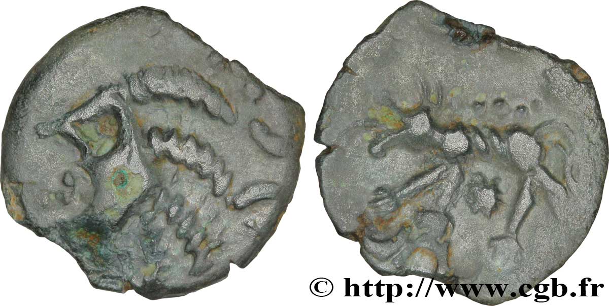 GALLIA - CARNUTES (Beauce area) Bronze au loup, tête à gauche AU