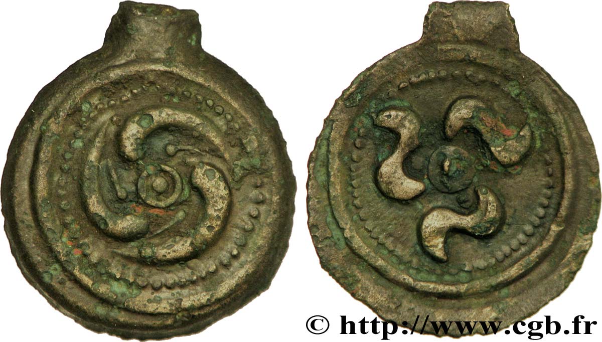LINGONS (Région de Langres) Bronze aux trois poissons TTB+