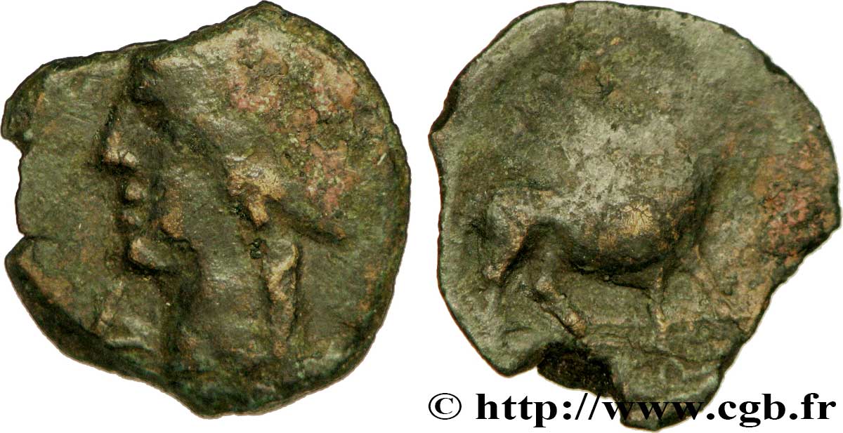 MASSALIA - MARSEILLES Bronze au taureau passant (hémiobole) VF