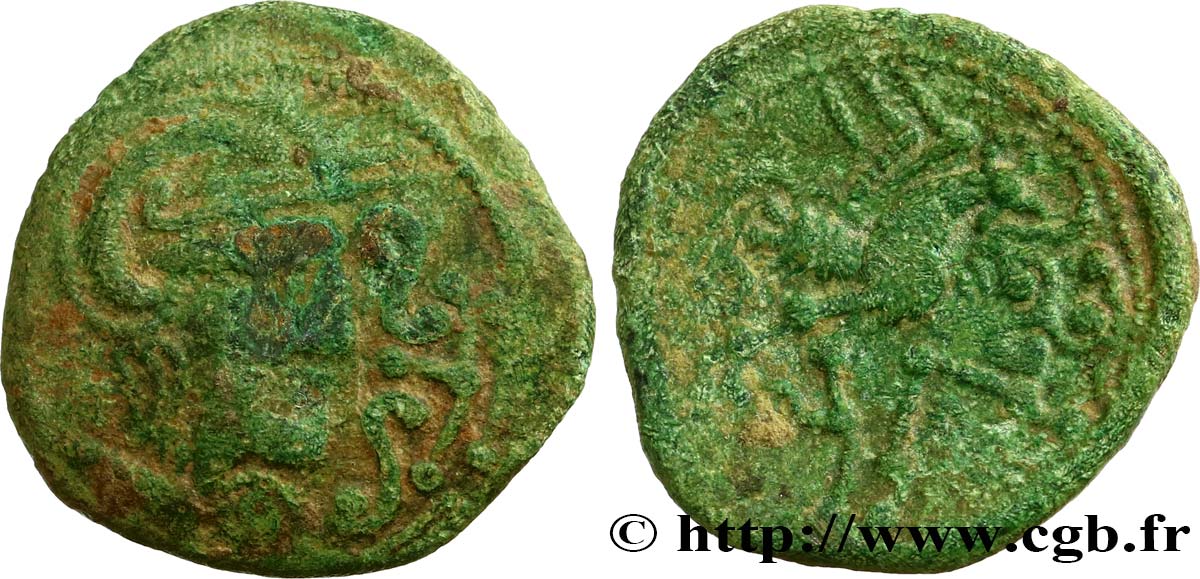 GALLIEN - BELGICA - BELLOVACI (Region die Beauvais) Bronze au coq, “type de Lewarde” DT.518 S/SS