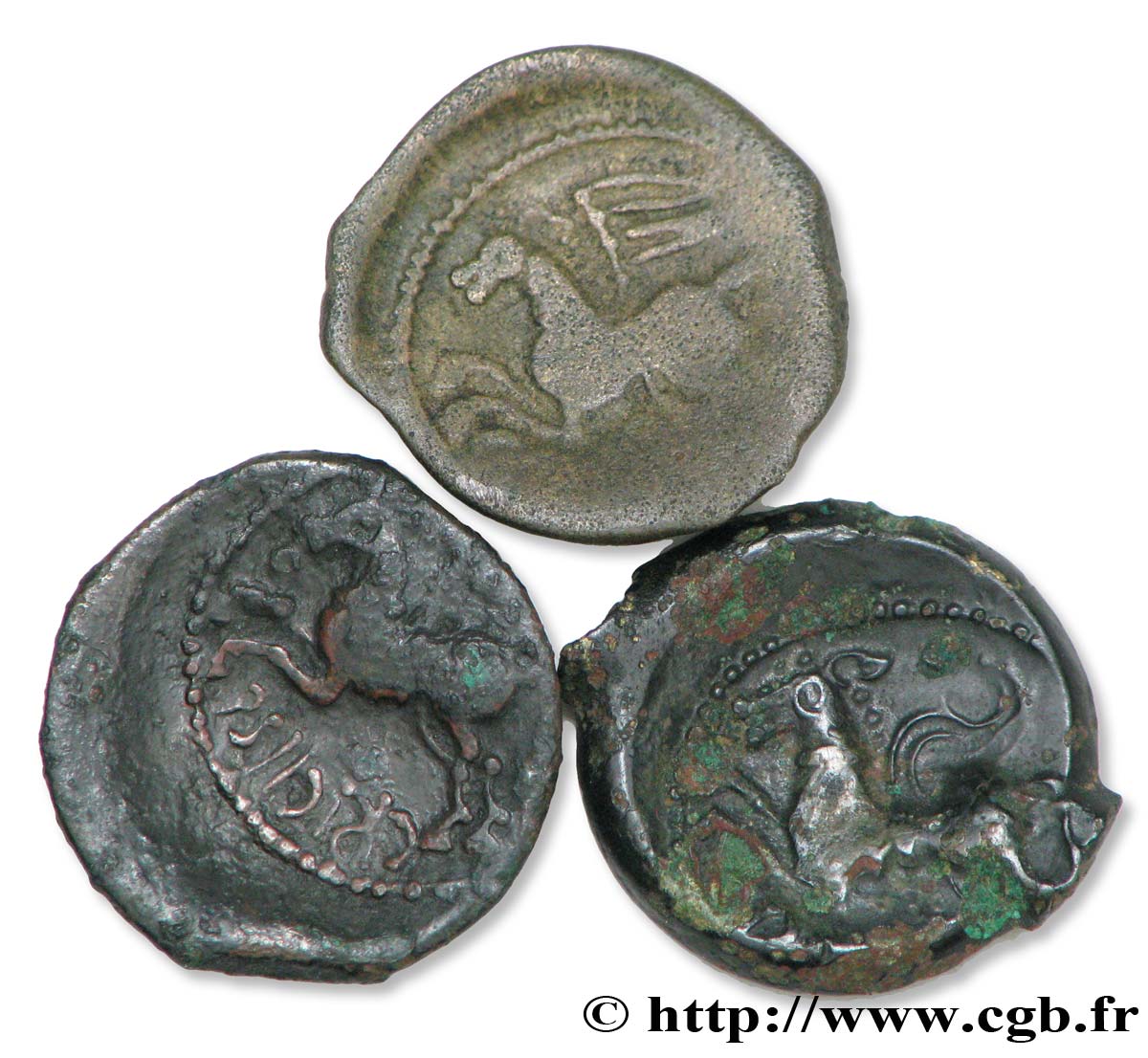 SUESSIONS (région de Soissons) Lot de trois bronzes CRICIRV lot
