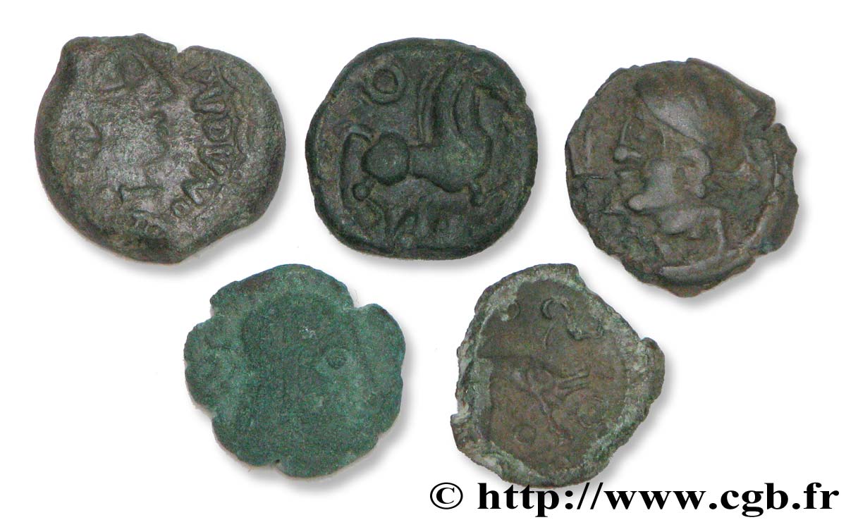 GALLO-BELGIAN - CELTICA Lot de 5 bronzes variés lotto