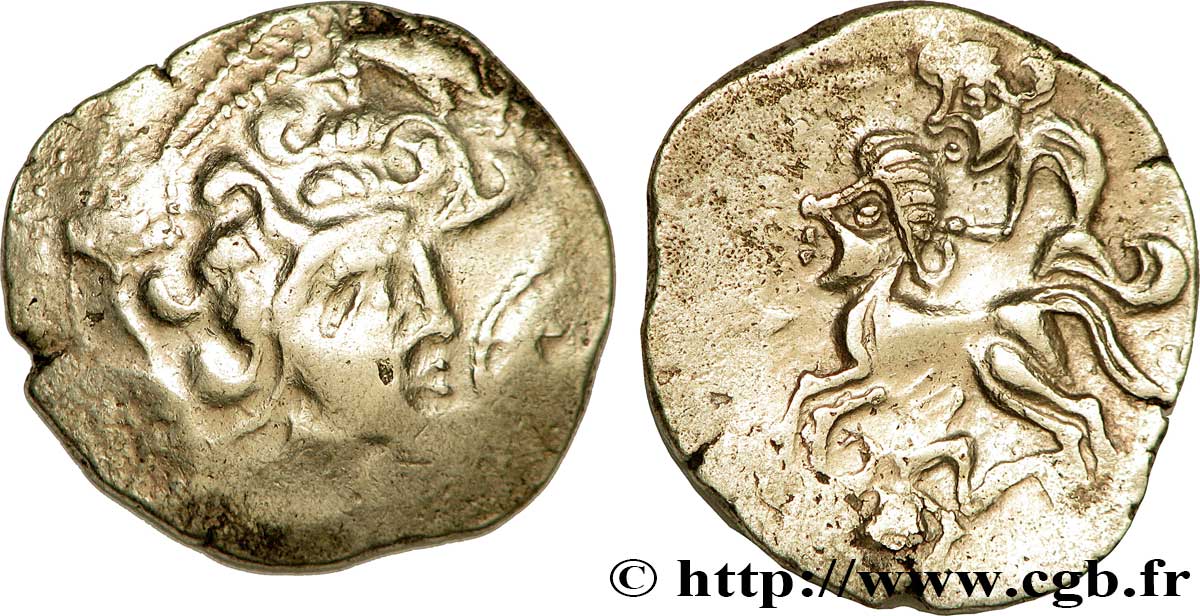 GALLIEN - ARMORICA - OSISMII (Region die Carhaix - Finistère) Statère d électrum au personnage recroquevillé ailé – à l’aurige et à la croix fVZ