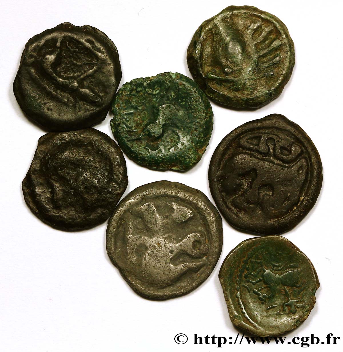 GALLO-BELGIAN - CELTICA Lot de 7 bronzes et potins variés lotto