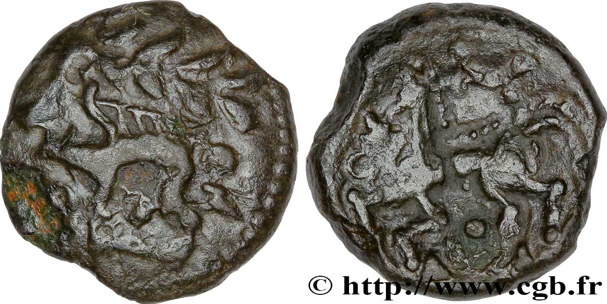 AULERQUES ÉBUROVICES (Région d Évreux) Bronze au sanglier TB+