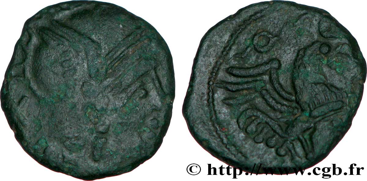 GALLIA BELGICA - BELLOVACI (Area of Beauvais) Bronze au coq, “type de Bracquemont” VF/AU