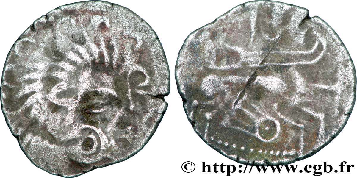 GALLIEN - ARMORICA - CORIOSOLITÆ (Region die Corseul, Cotes d Armor) Statère de billon, classe Vb fSS/S