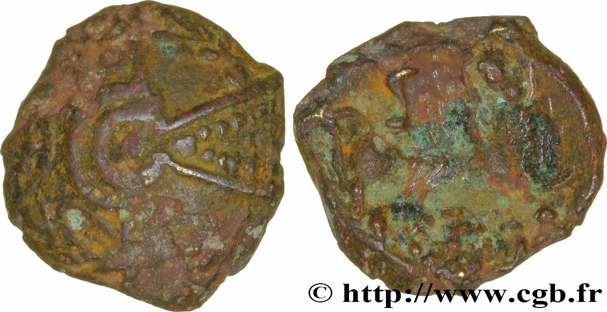 ÆDUI / ARVERNI, UNSPECIFIED Quart de statère de bronze, type de Siaugues-Saint-Romain BB/q.BB