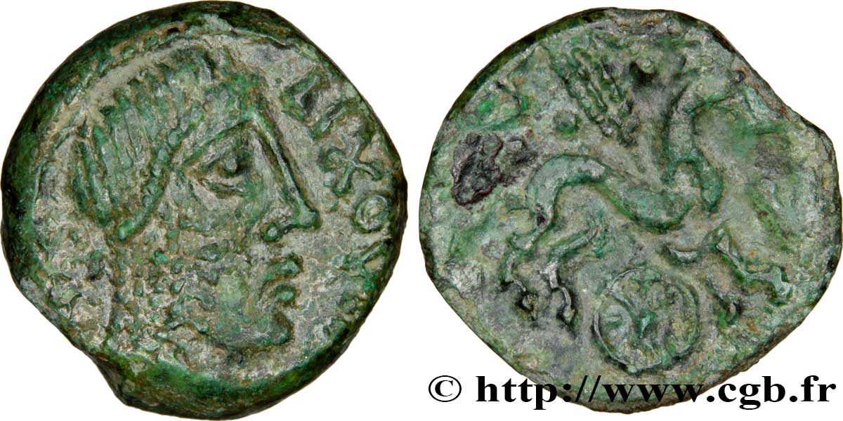LEXOVII (Area of Lisieux) Bronze LIXOVIATIS au cheval et à la rouelle BB/q.BB