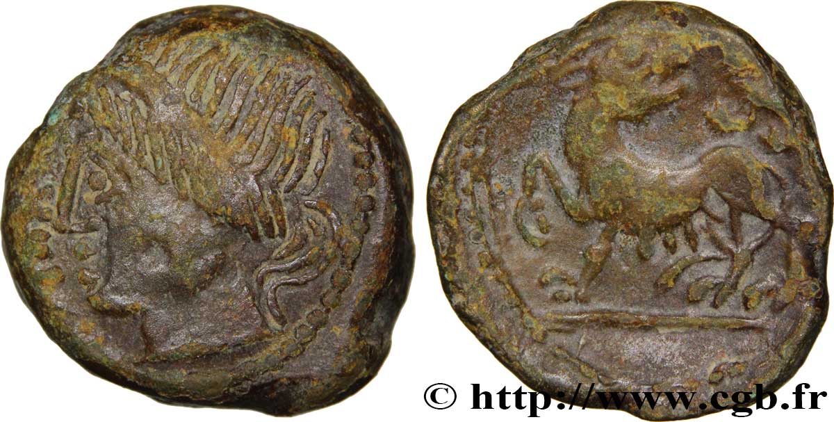 GALLIA - CARNUTES (Regione della Beauce) Bronze PIXTILOS classe II à la louve et au lézard q.BB