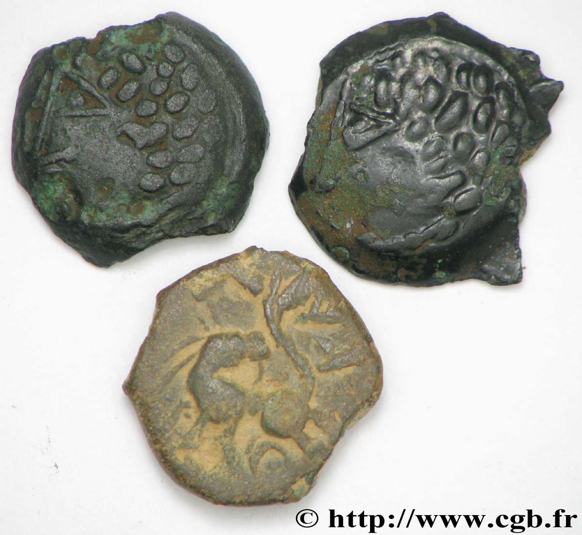 GALLIA BELGICA LINGONES (Regione di Langres) Lot de 3 bronzes EKPITO lotto
