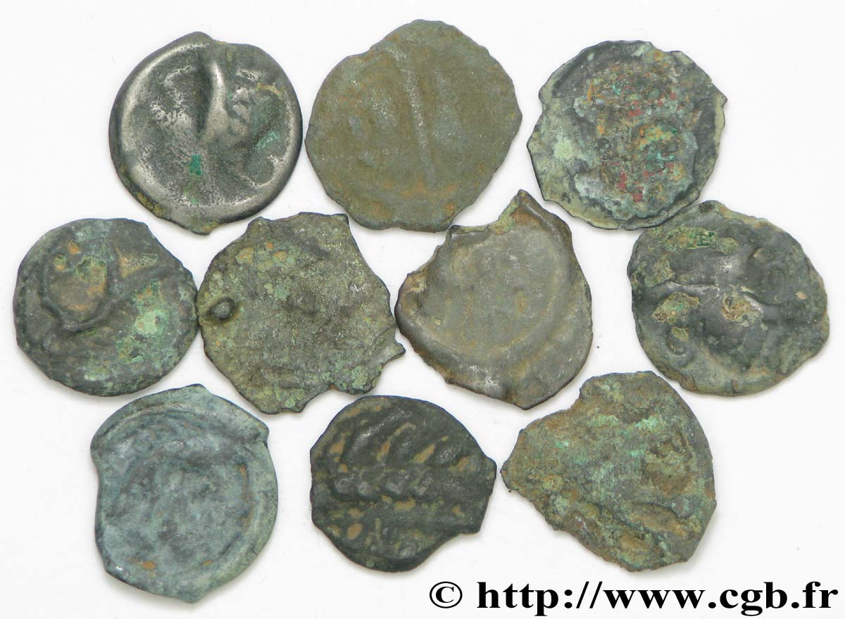 GALLO-BELGIAN - CELTIC Lot de 10 potins à étudier lot