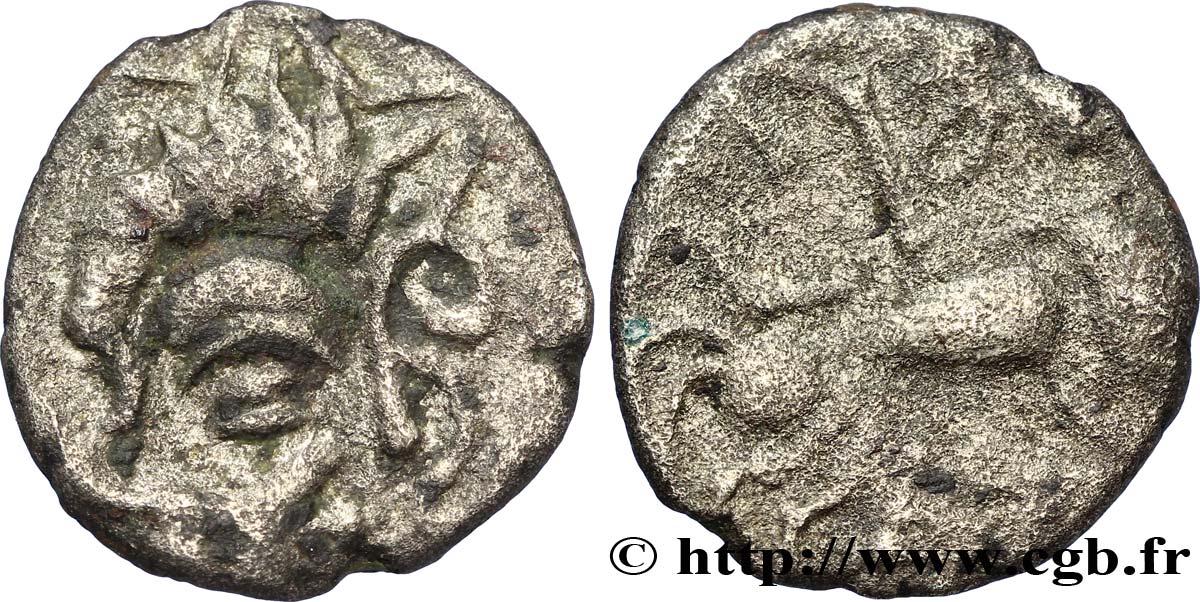 CORIOSOLITES (Région de Corseul, Cotes d Armor) Quart de statère de billon, classe Vb TTB/TB