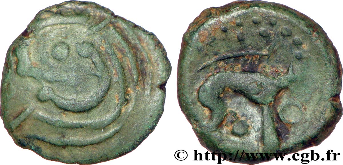 GALLIA - AULERCI EBUROVICES (Area of Évreux) Bronze “au clown” et au sanglier XF