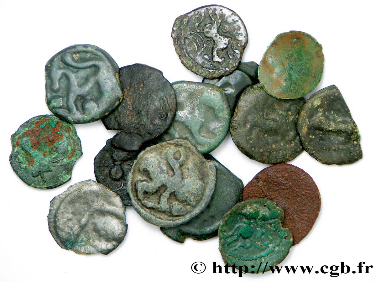 Gallia Lot de 15 bronzes et potins variés à étudier lotto