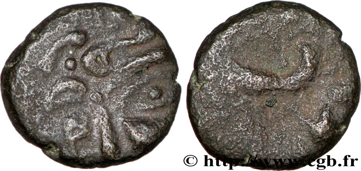 GALLIEN - ARMORICA - BAÏOCASSES (Region die Bayeux) Statère de bronze S/fS
