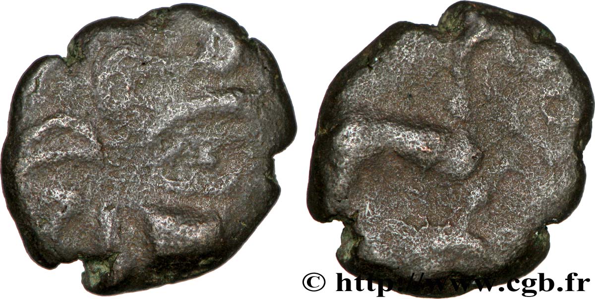 GALLIEN - ARMORICA - BAÏOCASSES (Region die Bayeux) Statère de bronze S
