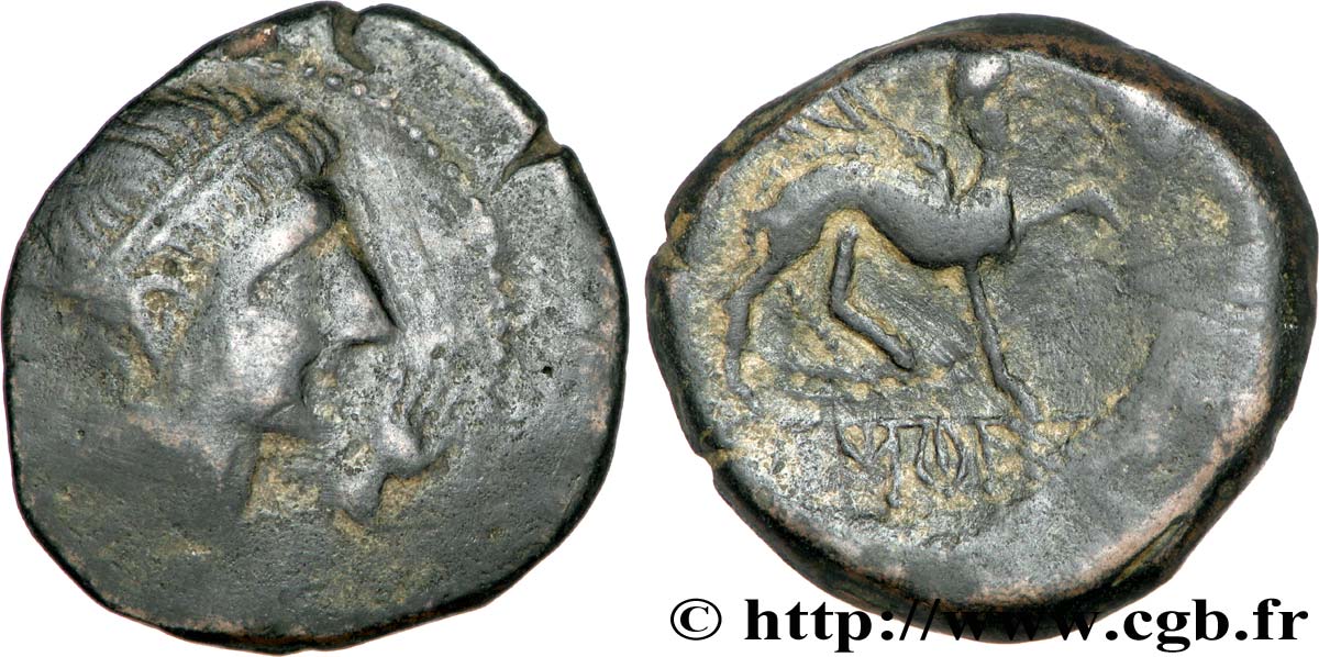 HISPANIA - IBERICO - CASTULO/KASTILO (Province of Jaen/Calzona) Unité de bronze ou as VF/VF