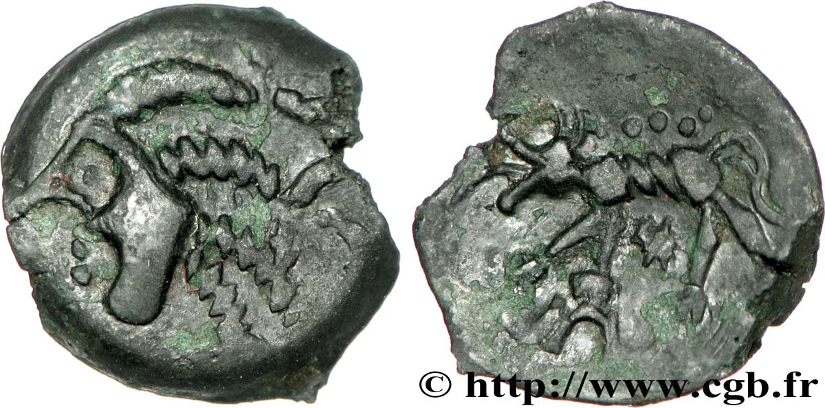 GALLIA - CARNUTES (Beauce area) Bronze au loup, tête à gauche AU/AU