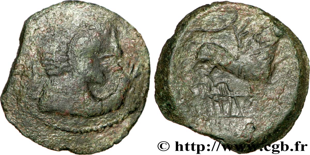 GALLIA - NEDENES (oppidum of Montlaures) Bronze BETARRAT au lion VF
