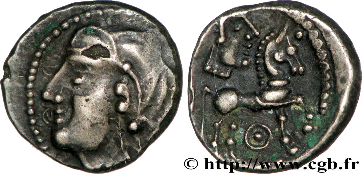 GALLIEN - LEMOVICES (Region die Limoges) Drachme, avers à gauche et revers à droite fVZ/VZ