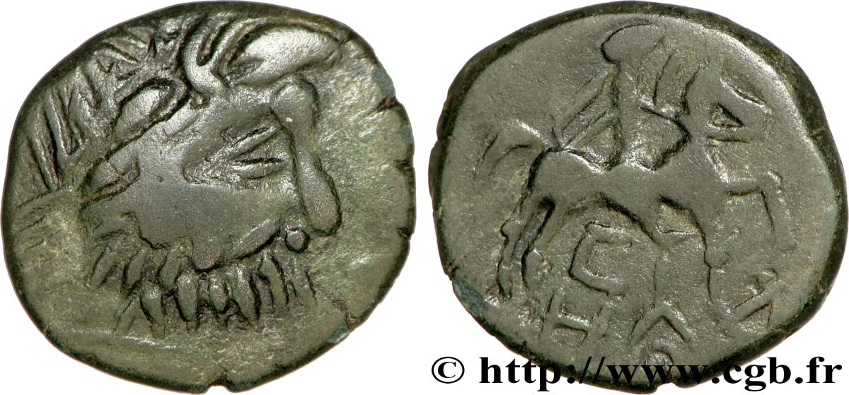 DANUBIAN CELTS - TETRADRACHMS IMITATIONS OF PHILIP II AND HIS SUCCESSORS Tétradrachme au cavalier, en bronze XF