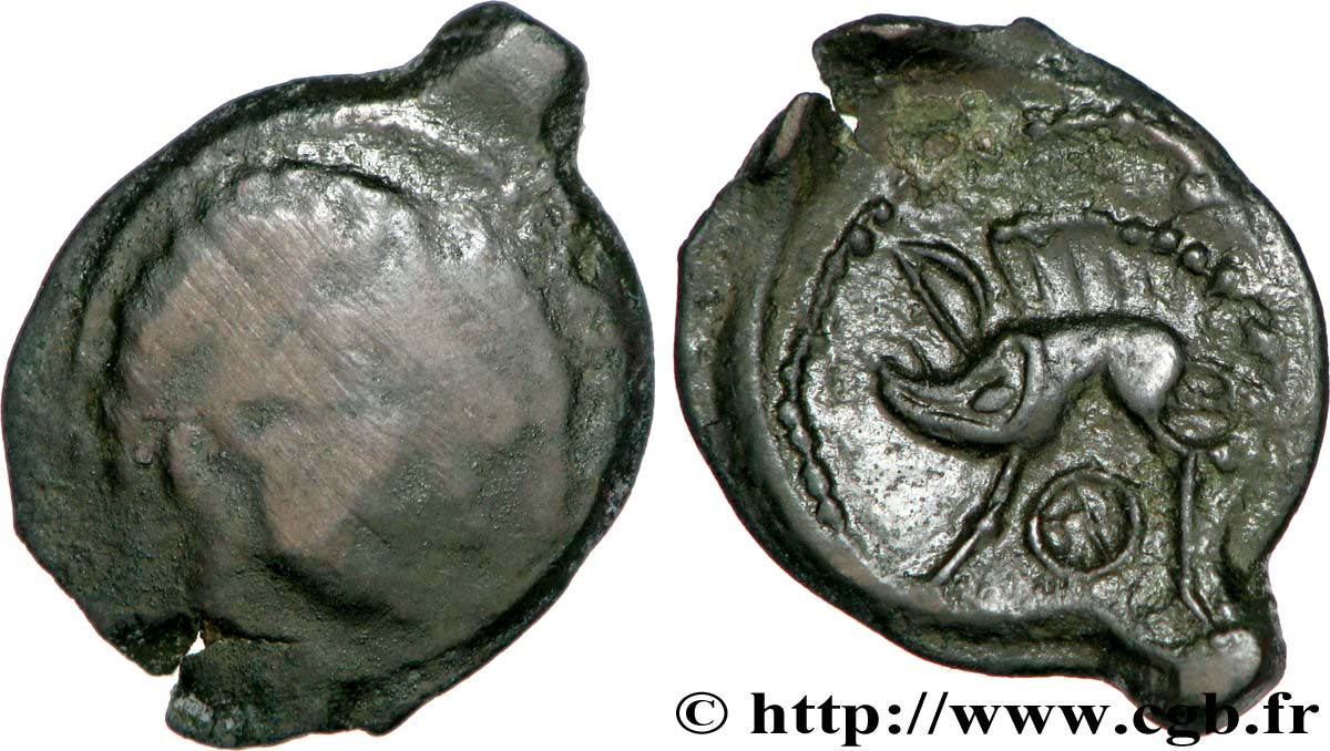 VELIOCASSES (Area of Norman Vexin) Bronze au sanglier de Saint-André-sur-Cailly F/AU