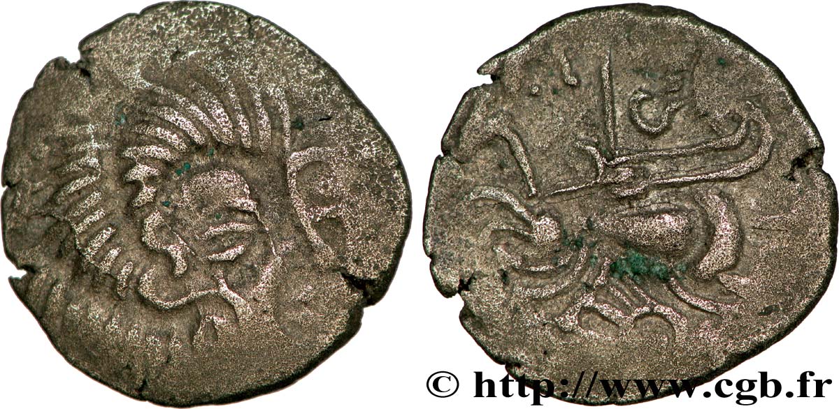 GALLIA - ARMORICA - CORIOSOLITÆ (Región de Corseul, Cotes d Armor) Statère de billon, classe Vb BC+