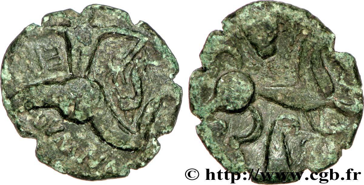 GALLIA - BELGICA - BELLOVACI (Regione di Beauvais) Bronze au personnage courant, EPA DVMNA BB