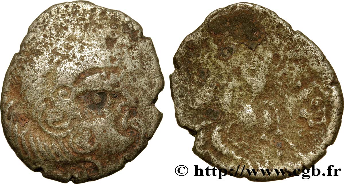 GALLIEN - ARMORICA - CORIOSOLITÆ (Region die Corseul, Cotes d Armor) Statère de billon, classe III au nez en epsilon fSS/S