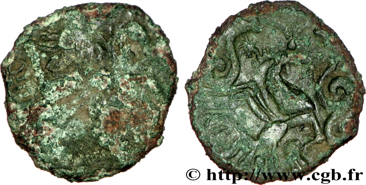 GALLIEN - BELGICA - BELLOVACI (Region die Beauvais) Bronze au coq, “type de Bracquemont”, petit module S/fSS