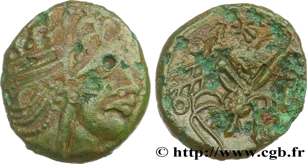 GALLIA - BELGICA - BELLOVACI (Región de Beauvais) Bronze au coq, “type de Bracquemont”, petit module minimi BC/BC+