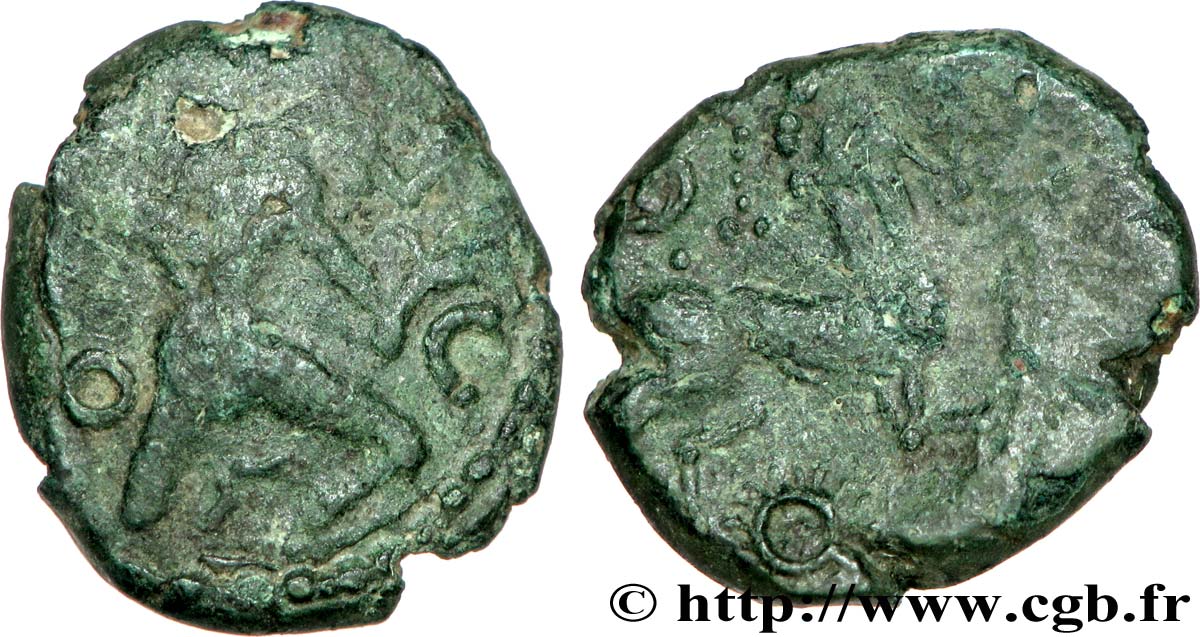 GALLIA - BELGICA - BELLOVACI (Regione di Beauvais) Bronze au personnage courant MB