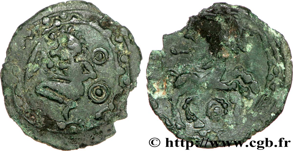 GALLIA BELGICA - BELLOVACI (Area of Beauvais) Bronze à l’archer agenouillé AU/VF