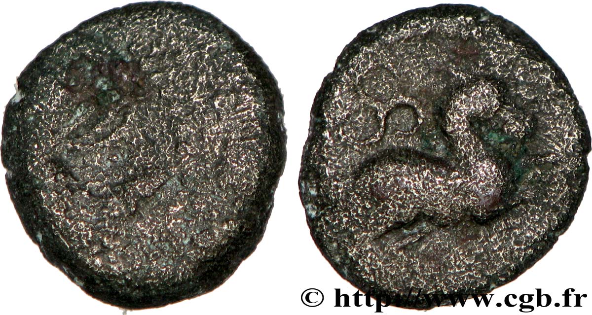 GALLIA - SANTONES / CENTROOESTE - Inciertas Petit billon au cheval et aux triskèles BN. 3844 BC/MBC