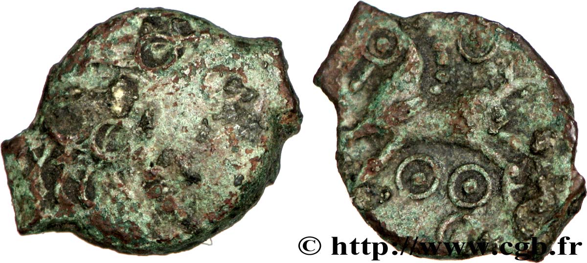 GALLIA BELGICA - REMI (Regione di Reims) Bronze au cheval et aux annelets MB/BB