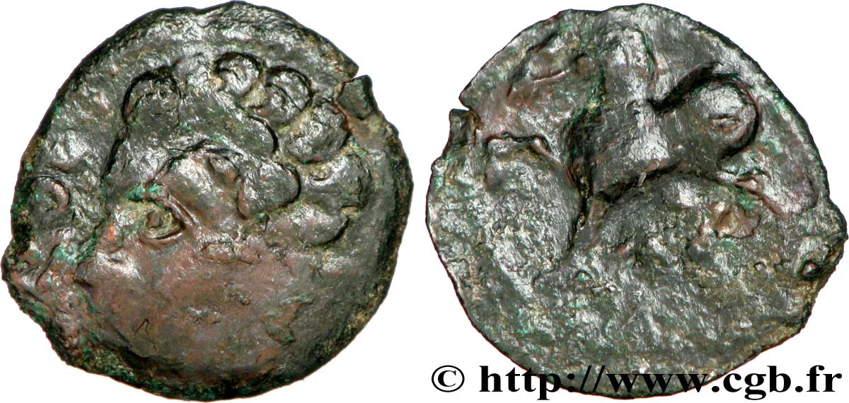 BITURIGES CUBI / CENTRE-OUEST, UNSPECIFIED Bronze ROAC, DT. 3716 et 2613 VF/VF