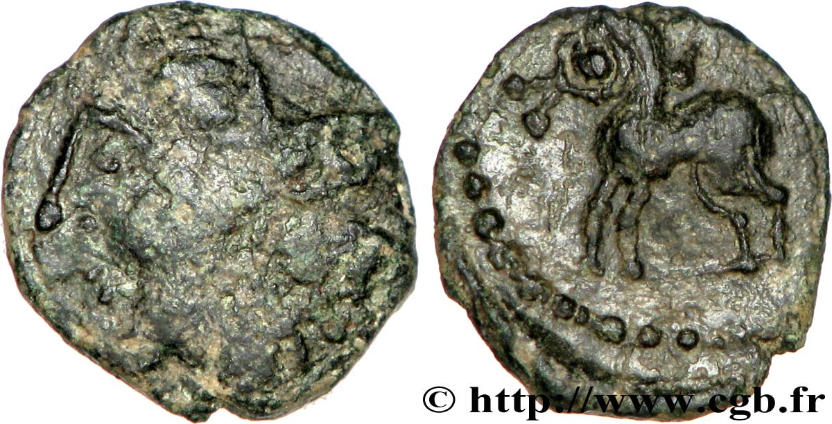 GALLIA - NEDENES (oppido di Montlaures) Bronze au cheval BB/q.SPL