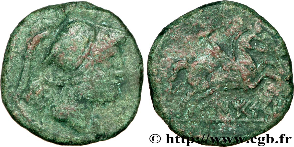 HISPANIA -INDIGETES - EMPORIA / UNTIKESKEN (Provincia de Gerona - Ampurias) Unité de bronze ou as BC