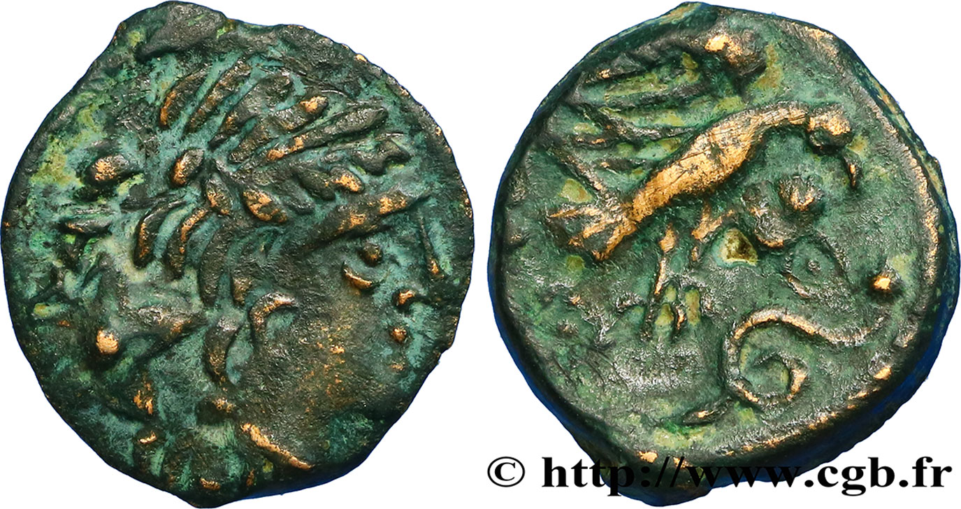 GALLIA - CARNUTES (Area of the Beauce) Bronze “à l’aigle et au serpent” XF