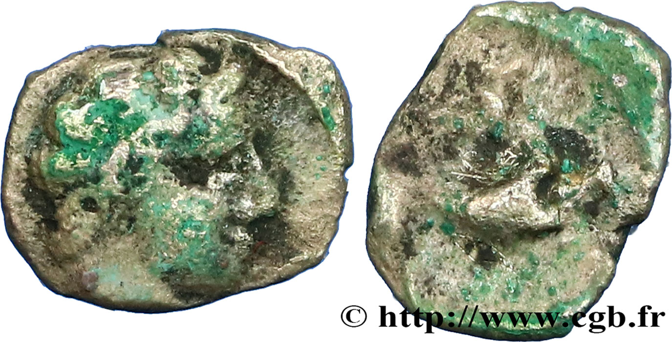 GALLIA - NEDENES (oppidum of Montlaures) Obole au cheval retourné XF/VF