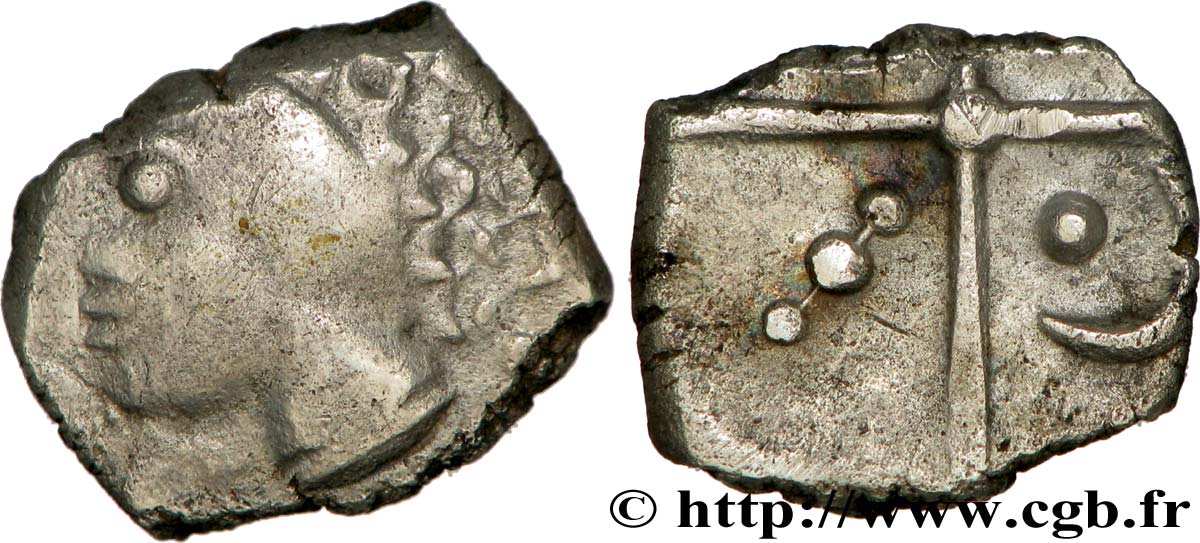 GALLIA - SUDOESTE DE LA GALLIA - TOLOSATES (Región de Vieja-Tolosa) Drachme “à la tête négroïde”, S. 102 BC+/MBC+