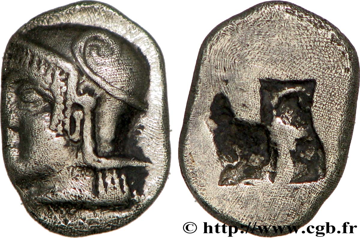 MASSALIA - MARSEILLES Litra du type du trésor d Auriol à la tête d Athéna casquée à gauche VZ
