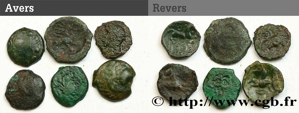 GALLO-BELGIAN - CELTICA Lot de 6 bronzes variés lotto