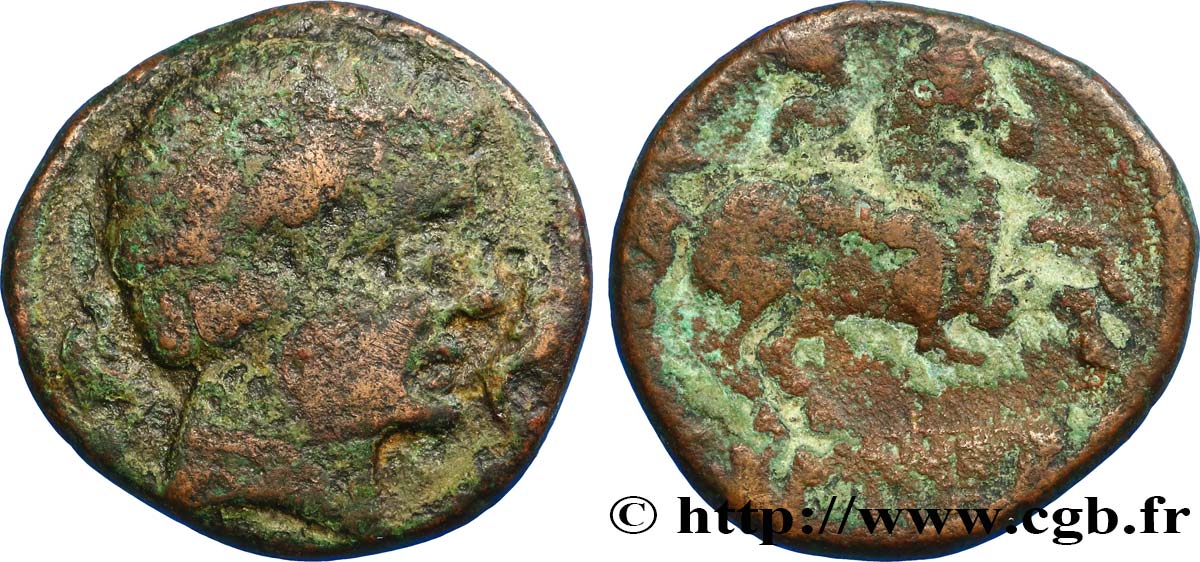 HISPANIA - ILERGETES - ILTIRTA (Province de Lerida) Unité de bronze au cavalier ou as TB