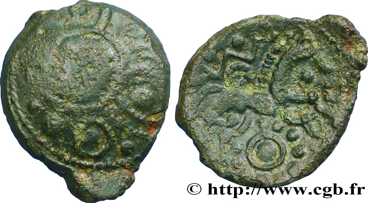GALLIA - AULERCI EBUROVICES (Regione d Evreux) Bronze au cheval MB/q.BB