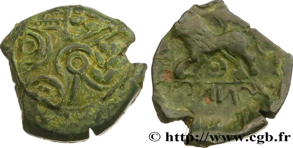 GALLIA - CARNUTES (Regione della Beauce) Bronze COIIAT, lion à gauche q.BB