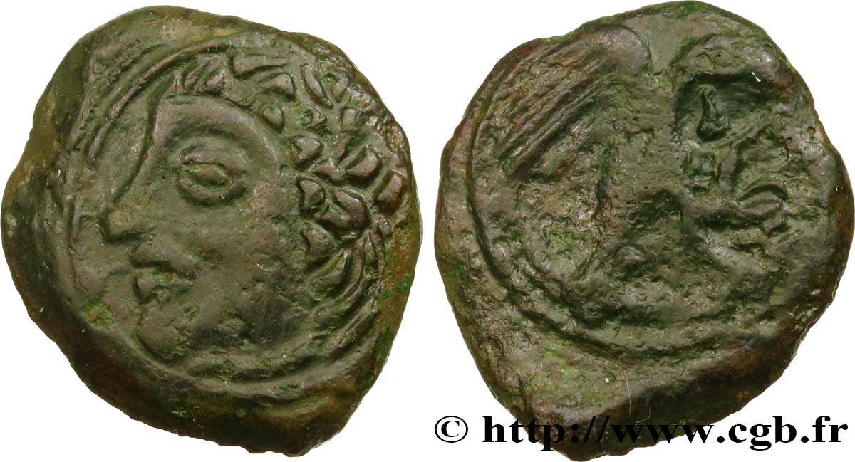 GALLIA - CARNUTES (Area of the Beauce) Bronze ou potin (?) à l’aigle et au sanglier XF/VF