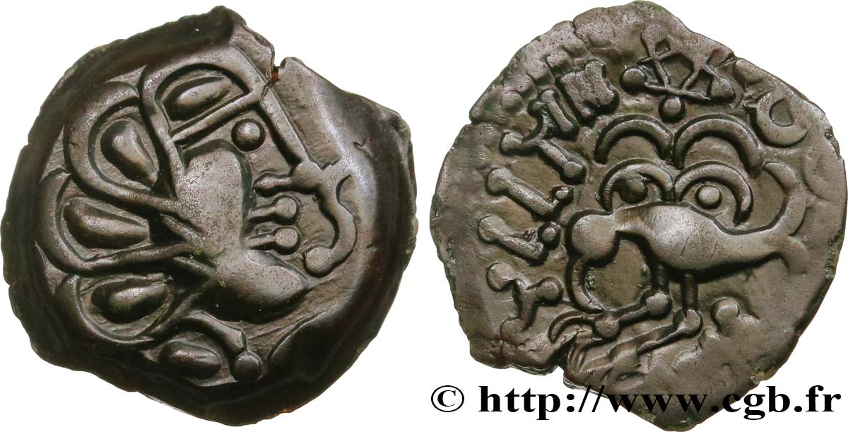 GALLIA - SENONES (Región de Sens) Bronze YLLYCCI à l’oiseau, classe VIIa EBC